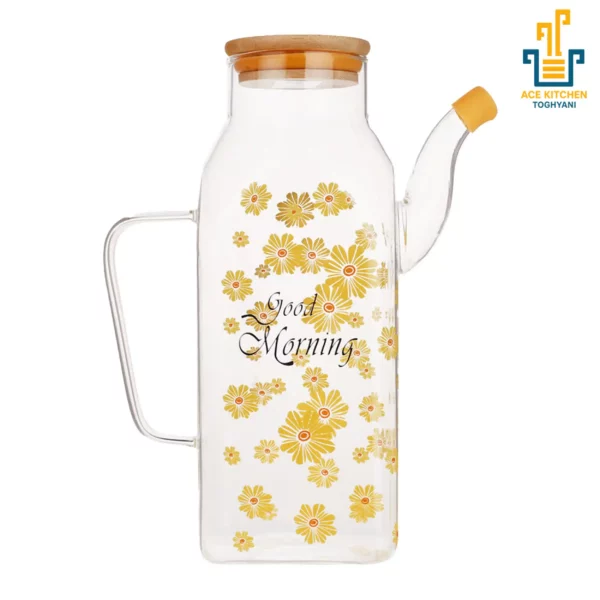 روغن ریز پیرکس طرح گل آس کیچن | Ace kitchen