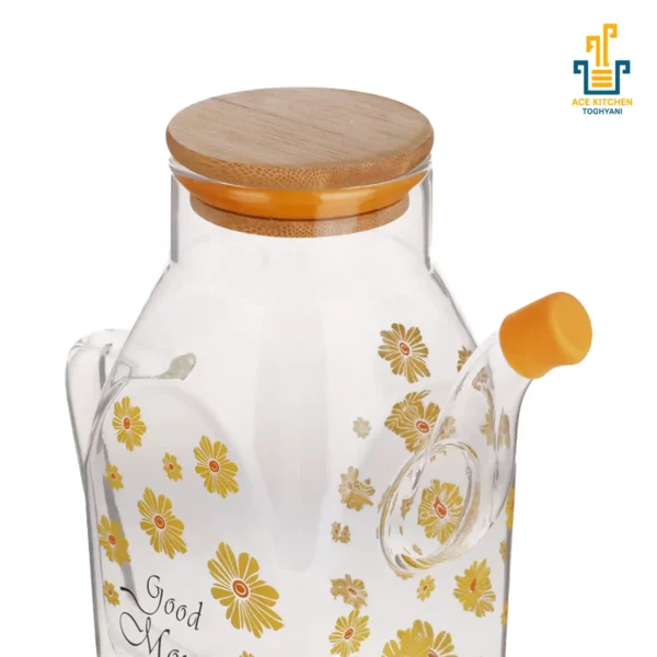 روغن ریز پیرکس طرح گل آس کیچن | Ace kitchen