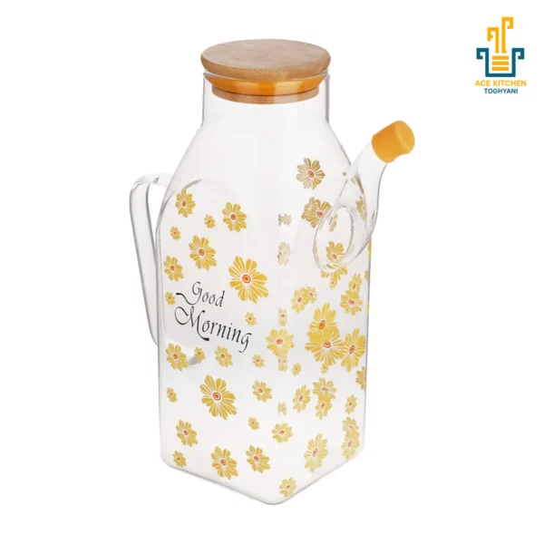 روغن ریز پیرکس طرح گل آس کیچن | Ace kitchen