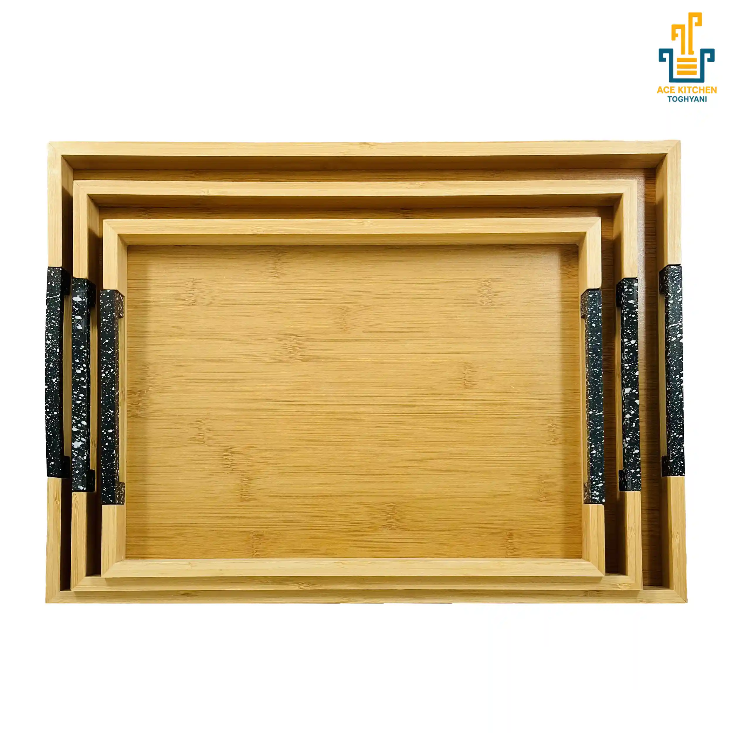 سینی چوبی مجموعه 3 عددی