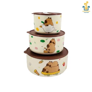 ظرف نگهدارنده سرامیکی ۳ عددی آس کیچن