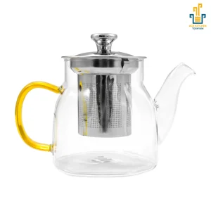 قوری پیرکس دسته طلایی 400 میلی‌لیتر آس کیچن