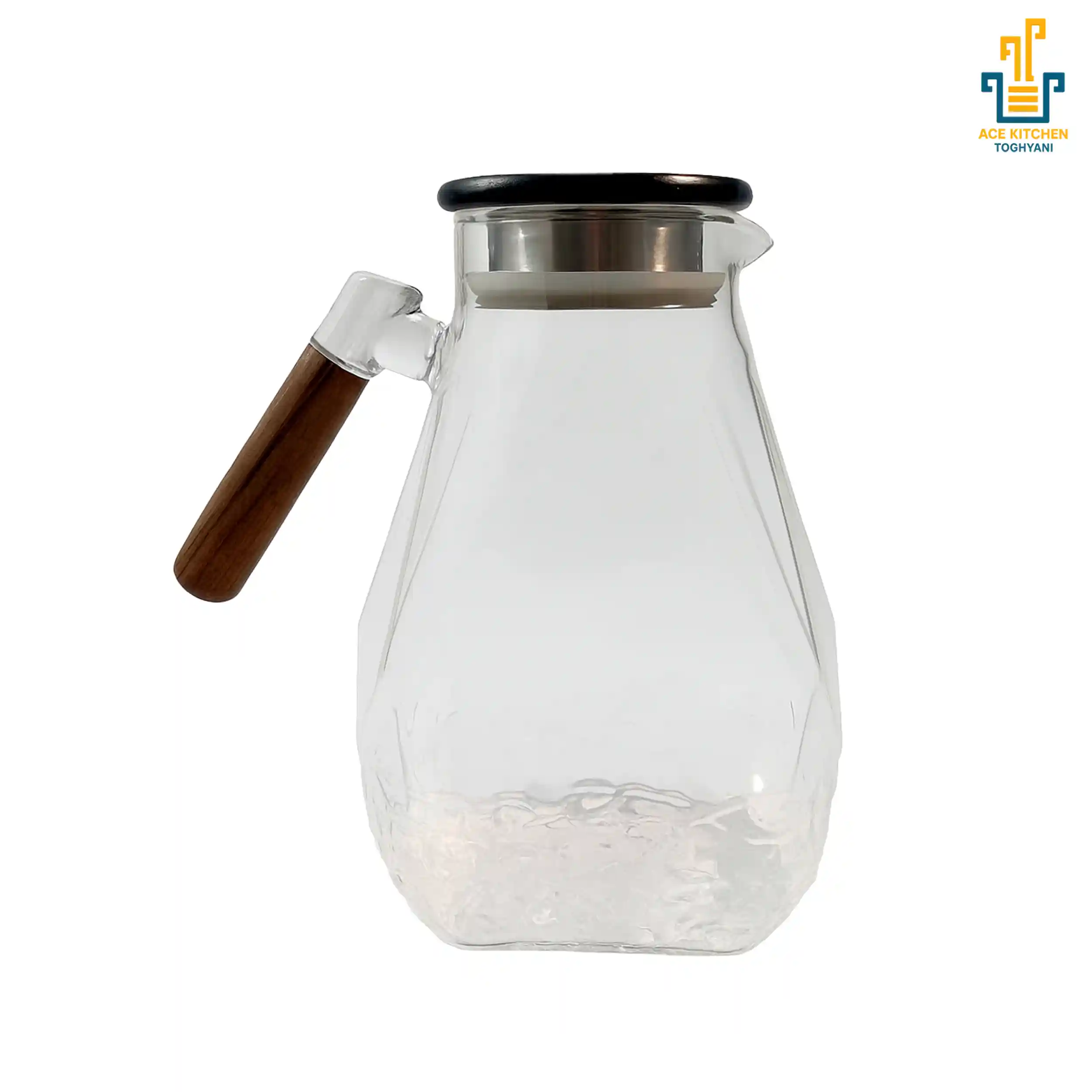 145.webp پارچ دسته طلایی درب بامبو پیرکس - تصویر 1