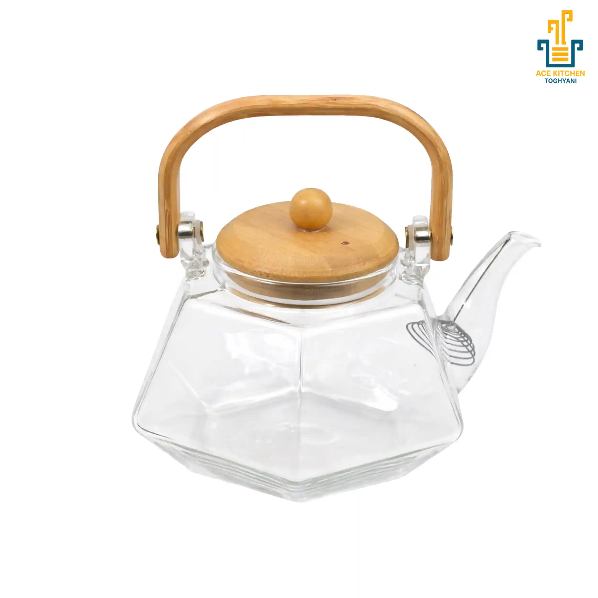 2077.webp قوری پیرکس دسته بامبو 800 میلیلیتر - تصویر 1