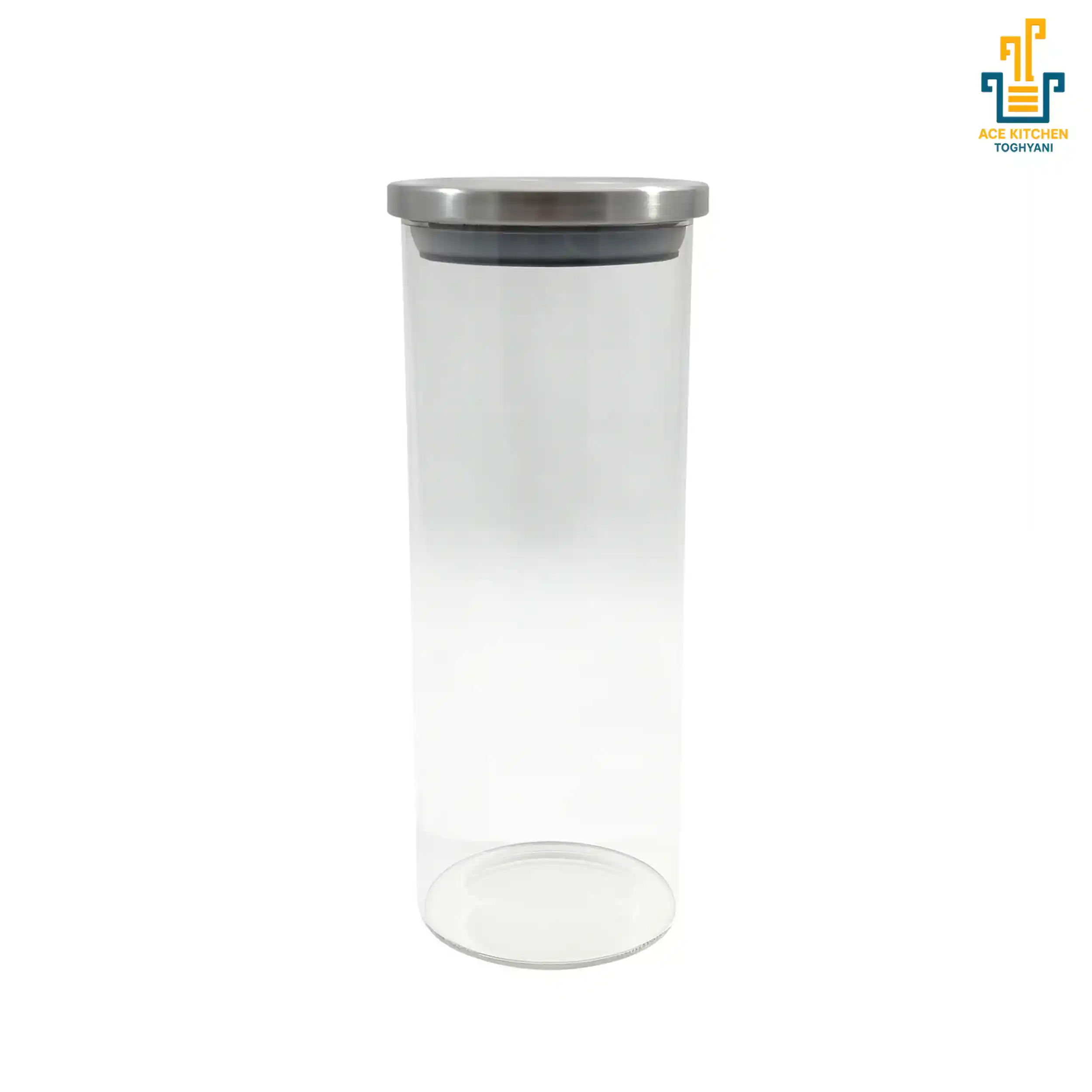 365.webp بانکه پیرکس درب استیل قطر 8 در ارتفاع 20 - تصویر 1