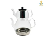 کتری قوری پیرکس کف استیل 304 Gaozhi