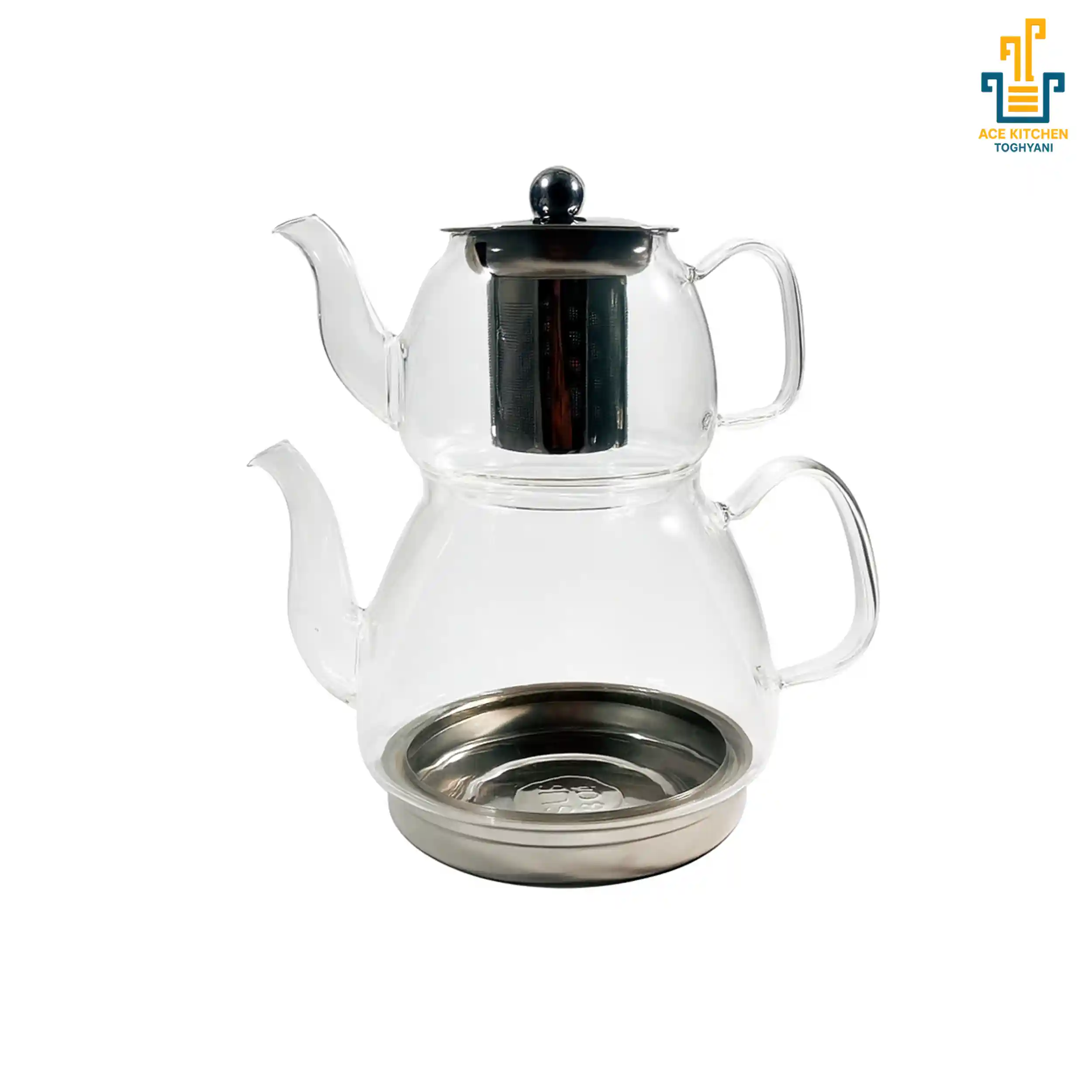 486.webp کتری قوری پیرکس کف استیل 304 Gaozhi - تصویر 1