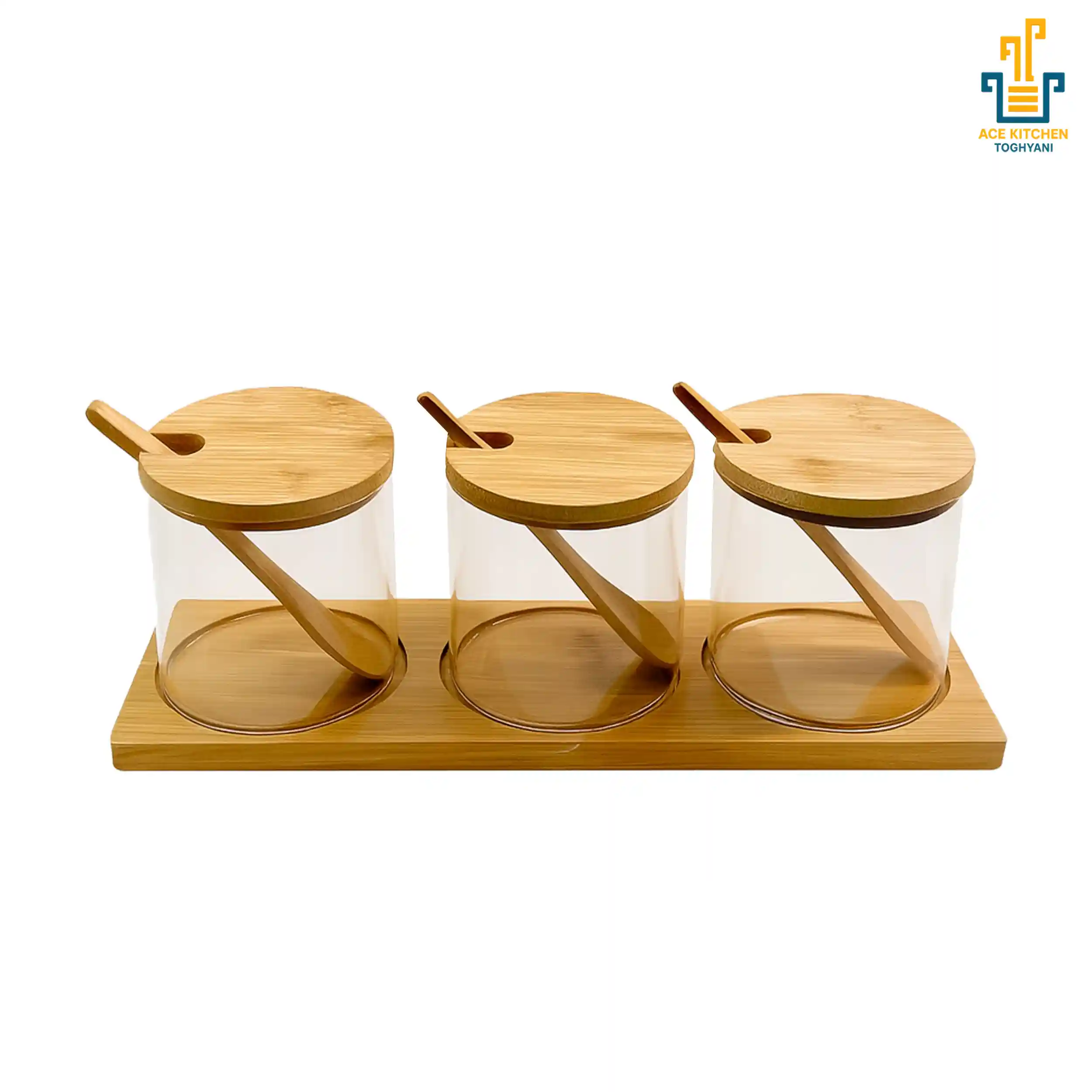 852.webp پا سماوری 3 تایی درب بامبو - تصویر 1