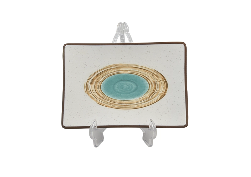 180143 (1) copy ظرف سرو ملامین سفید قهوهای ۲۰.۴ سانتی - تصویر 1