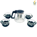 مجموعه قوری و فنجان ۴ عددی کریستال
