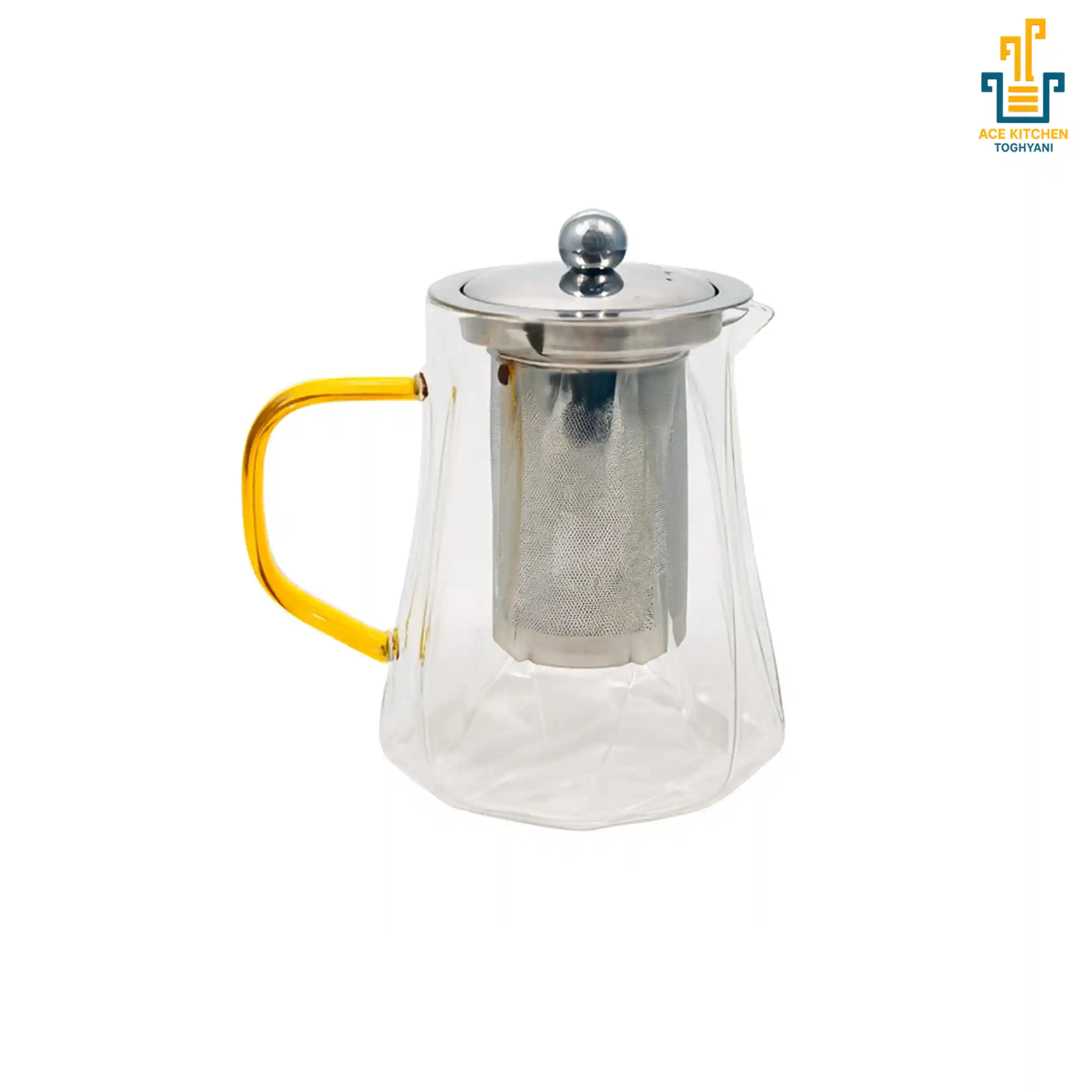 1205.webp قوری پیرکس دسته طلایی 950 میلی لیتر - Image 1